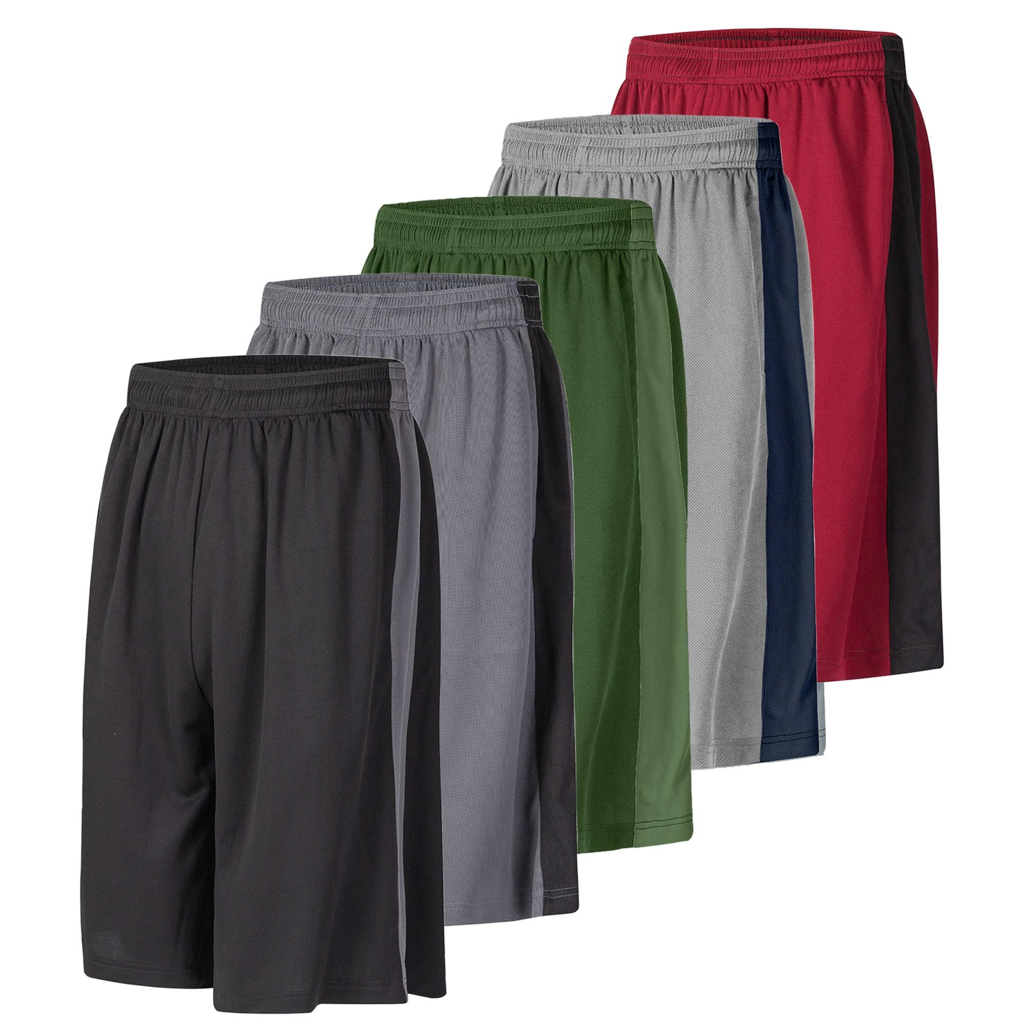 Pantalones cortos deportivos largos para hombre, para baloncesto, gimnasio, secado rápido, camuflaje, con bolsillos