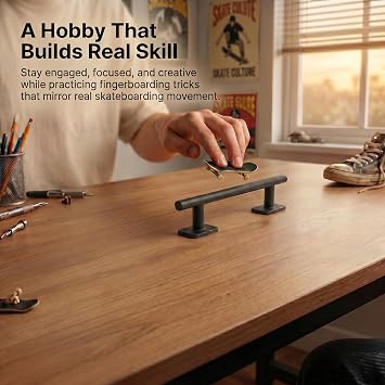 Fingerboard Grind Rail, Portable Desk Skatepark Obstacle for Tricks