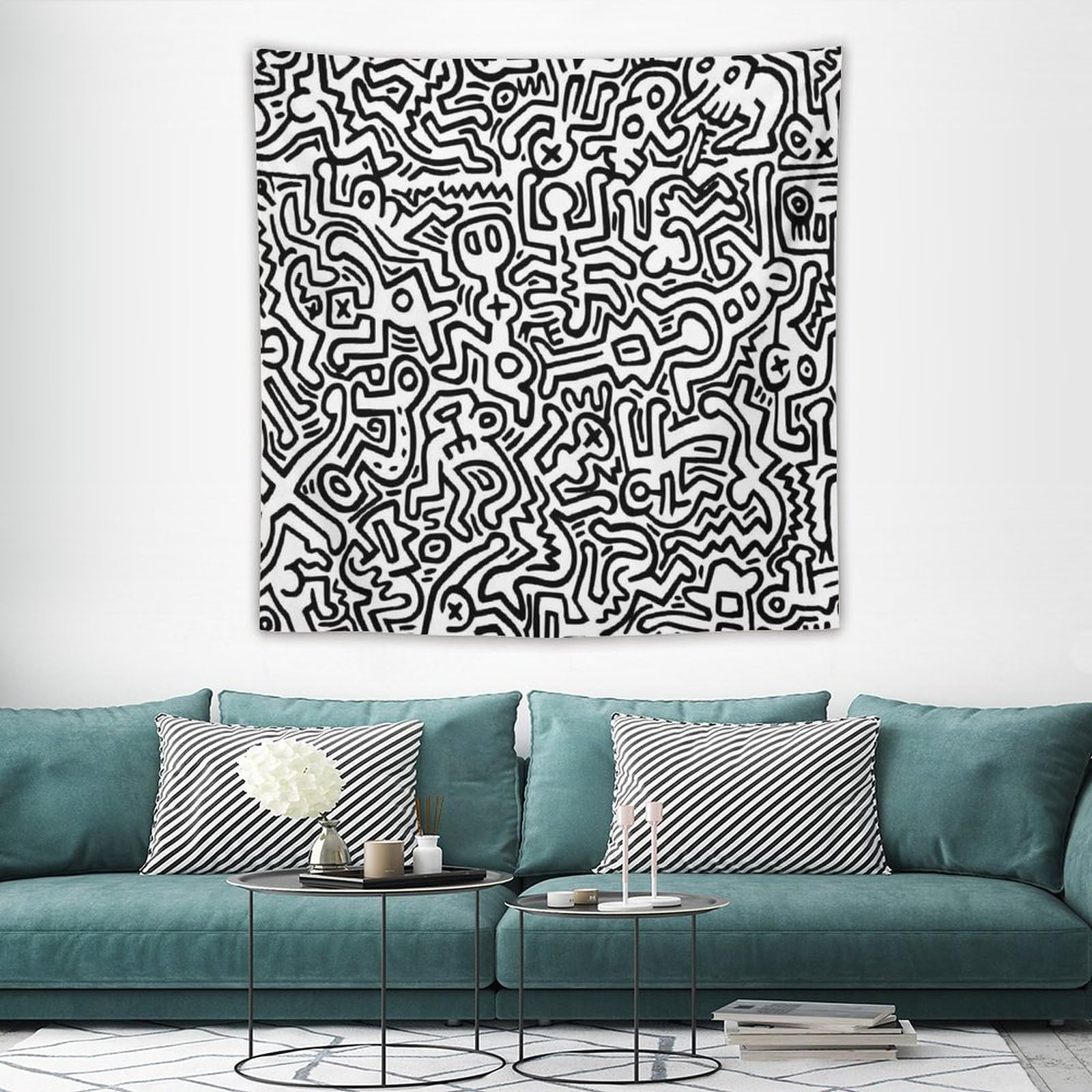 Amazon.co.jp: Keith Haring キース・ヘリング タペストリー 壁掛け 壁