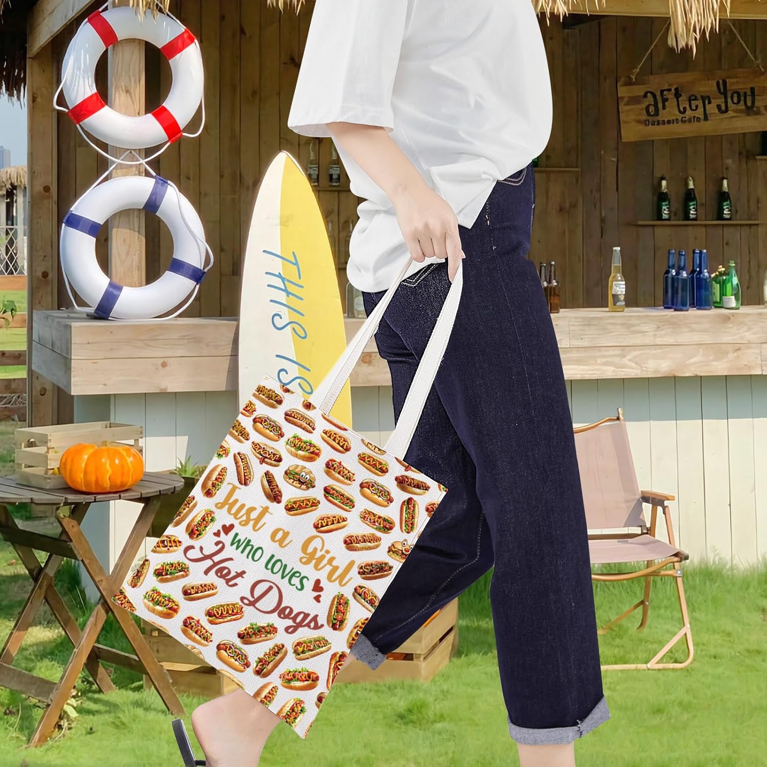 LEVLO Hot Dogs Cosmetic Bag - Food Lover Gift, Makeup Zipper Pouch for Girls Who Love Hot Dogs - Image 7