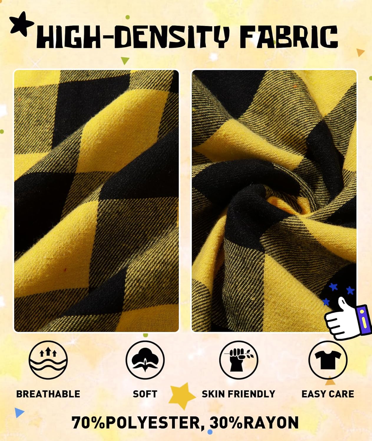 Boys Plaid Flannel Shirts Unisex Kids Long Sleeve Casual Button Down Shirt with Hood - Image 4