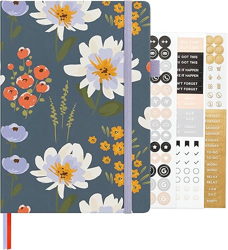 Miniatura 25 de &And Per Se - Cuaderno con rayas estrechas (5 unidades), 160 páginas, tamaño A5 de 5.7 x 8 pulgadas, diario de papel grueso, con tapa dura, para