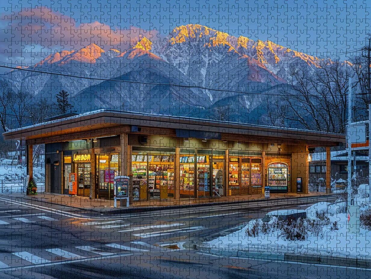 Puzzle 2000 elementów dla dorosłych, scena śnieżna, drewniane puzzle, 99 x 71 cm, części ściśle do siebie pasują, dla mężczyzn, kobiet, starszych seniorów, dekompresji, dekoracja letnia, prezenty