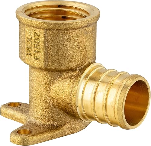 Miniatura 8 de EFIELD Pex 12 pulgada x 12 pulgada hembra NPT roscado gota oreja codo púa engarzado de latón accesorio de latón, ASTM F1807