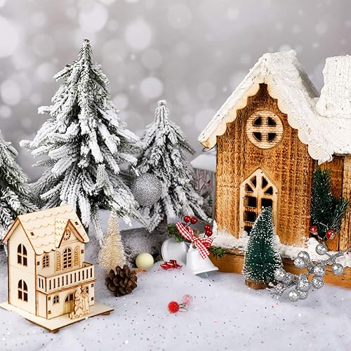 Miniatura 3 de 2 mantas de nieve con purpurina navideña, diseño de país de las maravillas, decoración de nieve blanca para decoración de Navidad, exhibiciones de