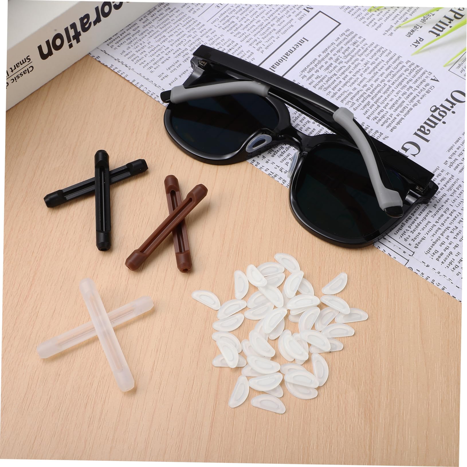 Uonlytech 120paires Coussinets De Nez pour Lunettes Silicone d Adhésives Fixations De Lunettes Transparents Et Colorés Confort Optimal Et Anti-dérapant pour Maintien Parfait