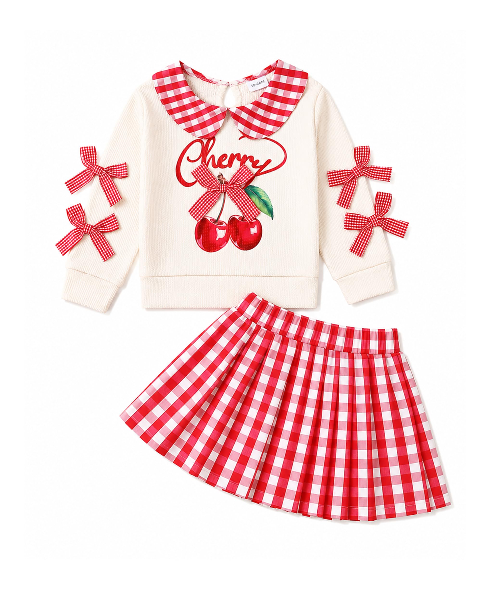 Renotemy Toddler Girls Outfits Winter Little Girl Clothes Skirt Set 18M-6Y