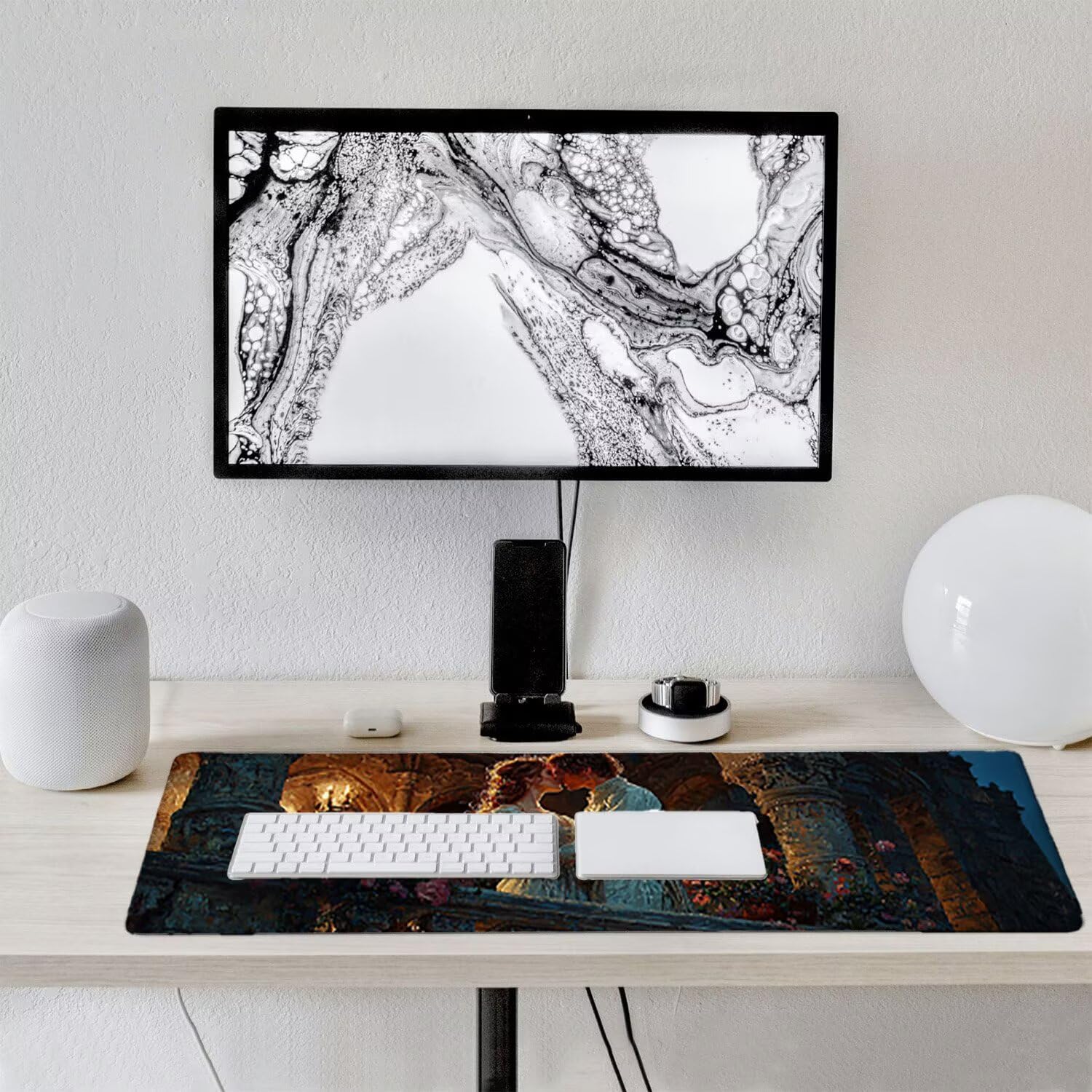 Podkładka pod mysz gamingowa 160 x 80 cm, z przyszytymi krawędziami, para, wydłużona, duża podkładka pod mysz XXL, gamingowa podkładka pod mysz z antypoślizgową gumową podstawą, akcesoria na biurko