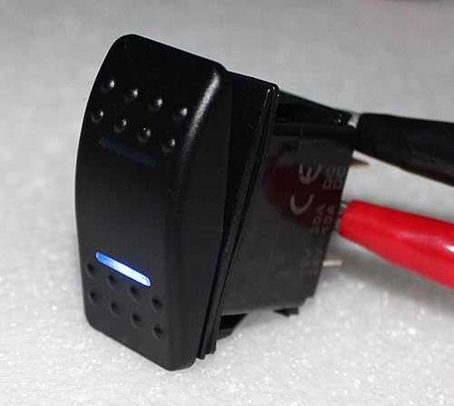 Miniatura 3 de Marine Boat Car 7 Pins 2 Luz Azul Led On-Off-on Rocker Interruptor Dpdt Impermeable 12 V 24 V
