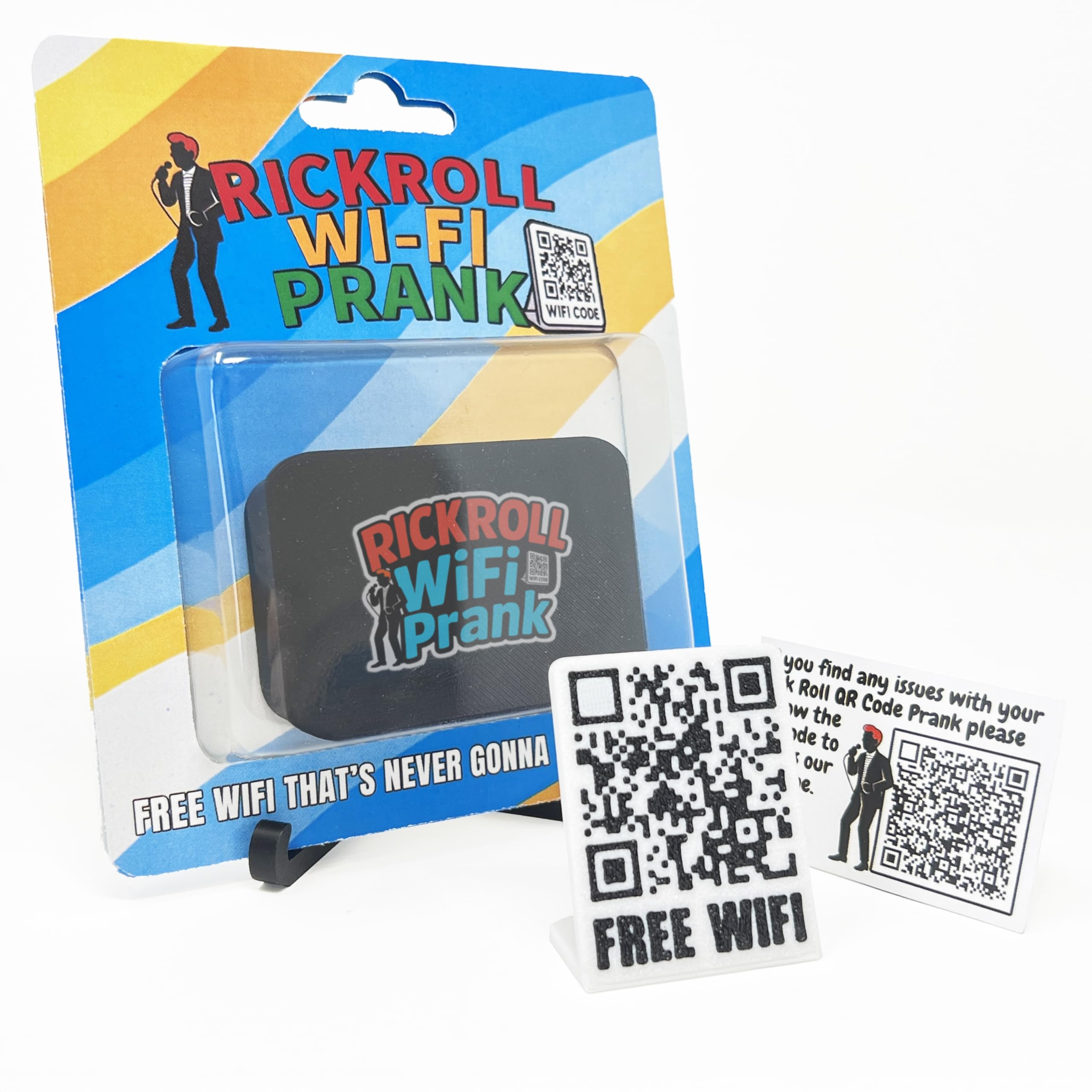 Party People Novelty Gifts - WiFi QR Code Prank (With Gift Bag) - Funny Rickroll Joke Gift for Men or Women - Not For Children