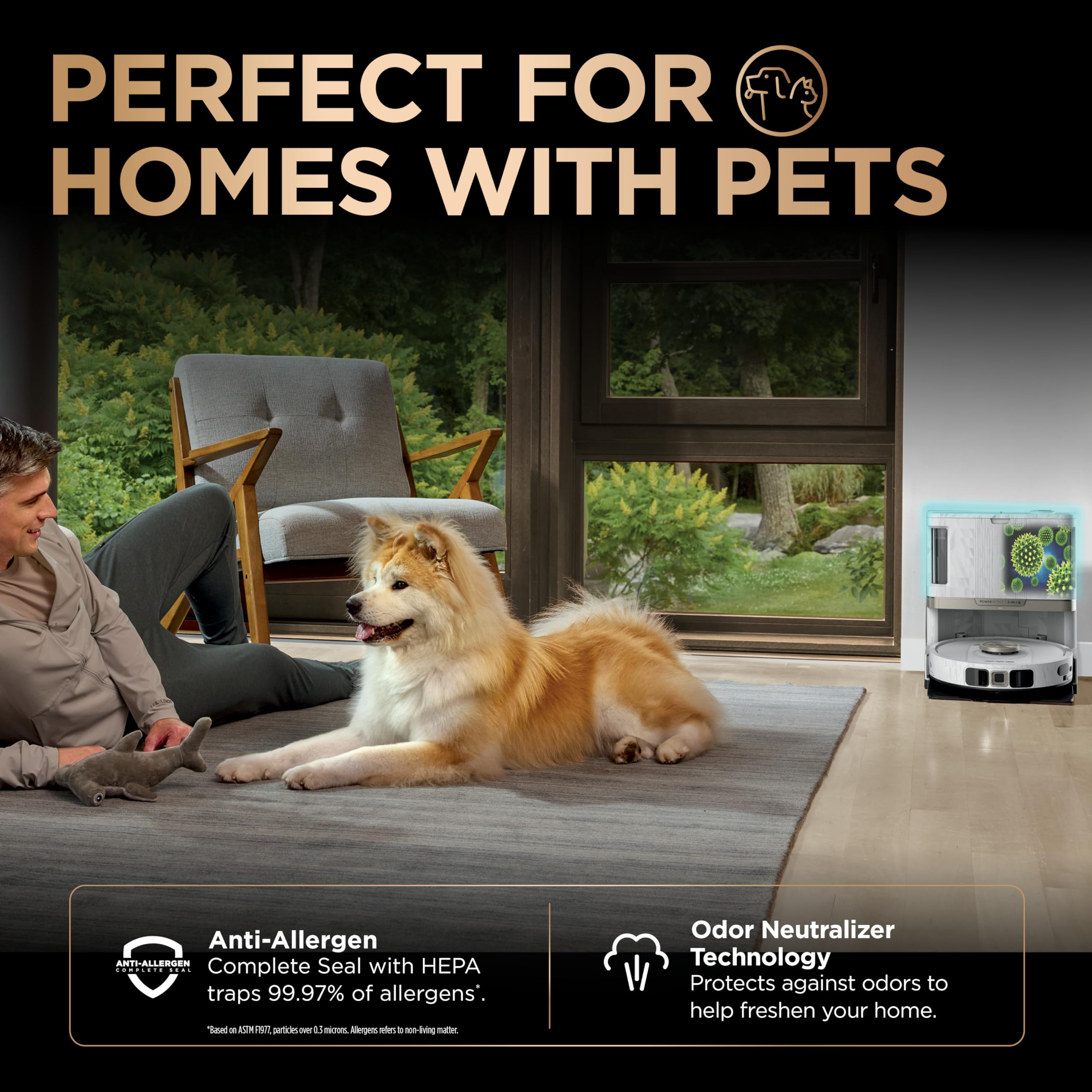 Shark PowerDetect 2-in-1 Robot Vacuum & Mop, White, AV2800ZE view 5