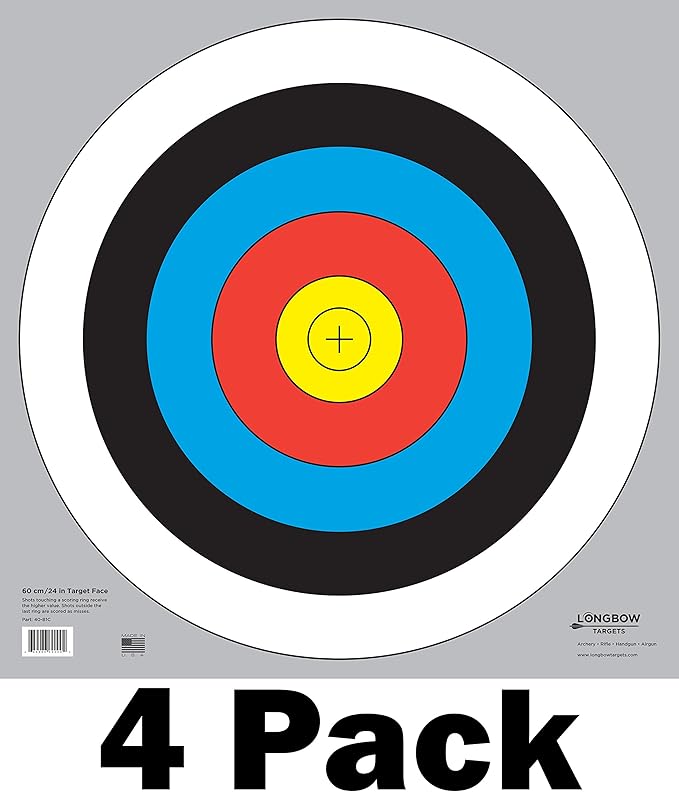 60 cm / 24 in Bullseye Archery and Gun Targets by Longbow