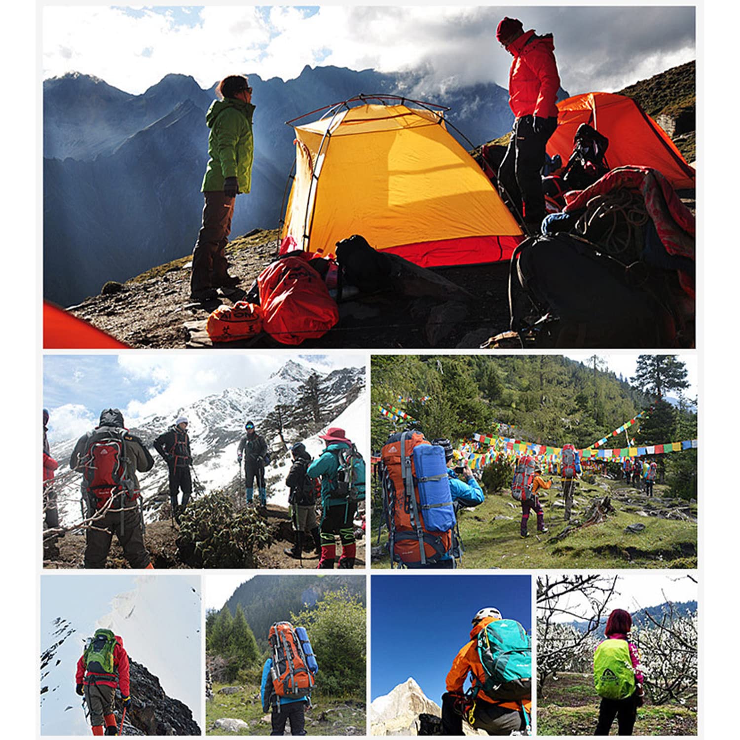 Zaino da alpinismo 30L Zaino da campeggio multifunzionale impermeabile ultraleggero Zaino per sport all'aria aperta Zaino da alpinismo