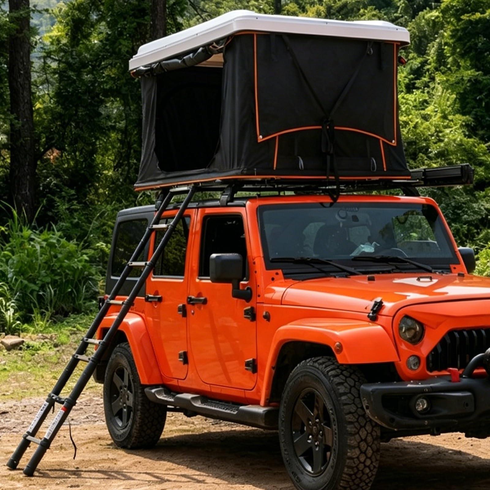 Tenda Da Tetto Rigida, Tenda Da Auto Ventilata Per Campeggio Da 1-3 Persone, Design Idraulico, Vista Spettacolare, Per Camion, SUV, Furgoni E Roulotte
