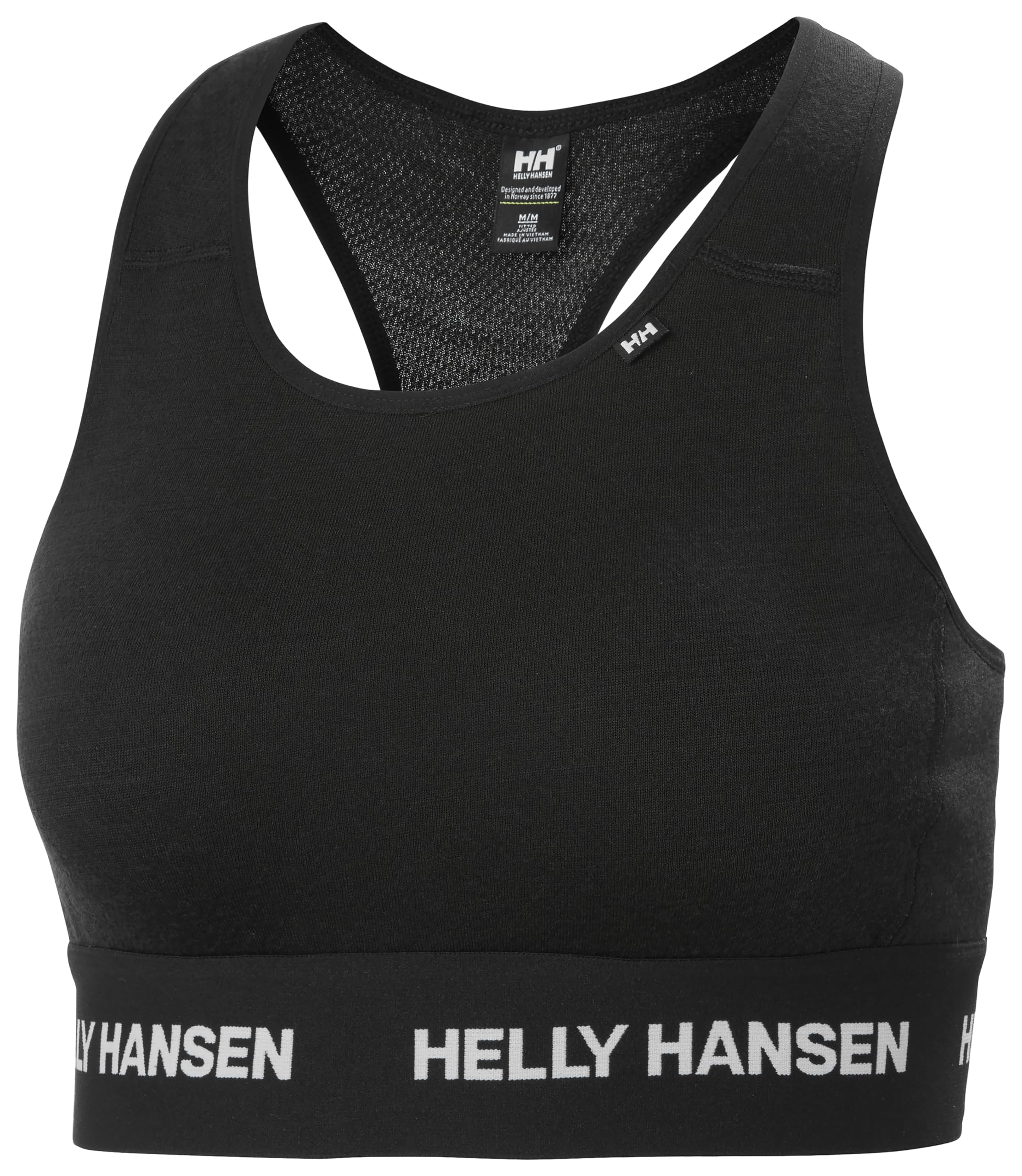 Helly Hansen Women's W LIFA Merino Midw Bra, Black, XL