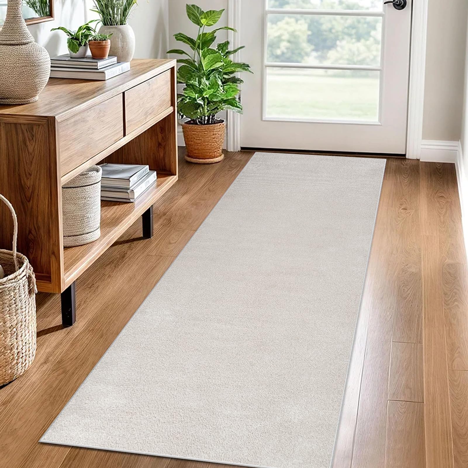 Carpet Runner for Hallway Non Slip Long 120 x 260 cm Washable Kitchen Runner Rugs for Hallway Heavy-Duty Absorbent Area Rugs Door Runner Mats Carpet Floor Mat Hallway Runner Rug for Entryway Laundry