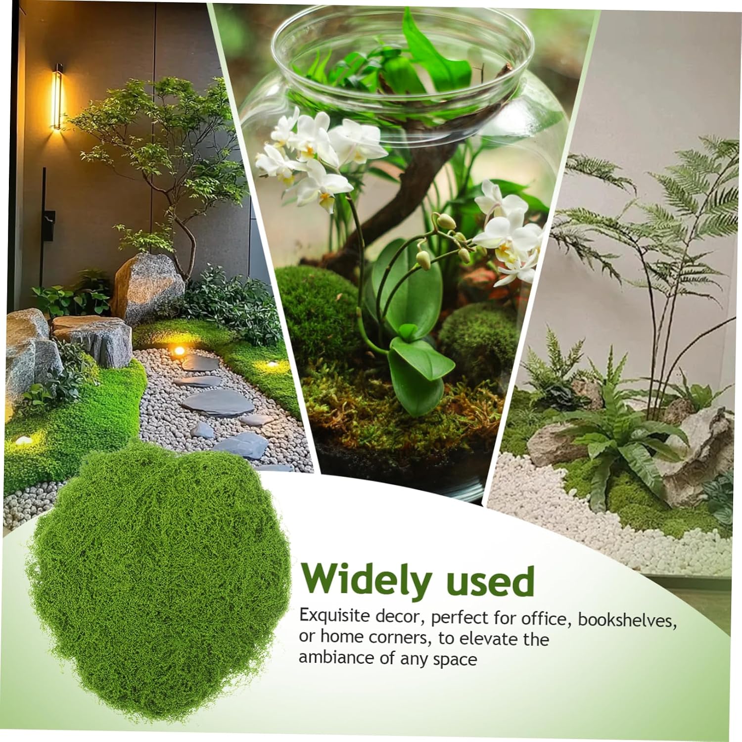 VILLCASE Artificial Fake Moss Bag of Realistic Grass for DIY Crafts Centerpieces Home Decor and Garden Decoration for Floral Arrangements and Low Maintenance Projects