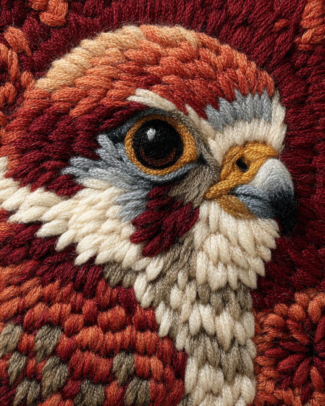 Henypt DIY Latch Hook Rug Kit Eagle Portrait 90x120cm