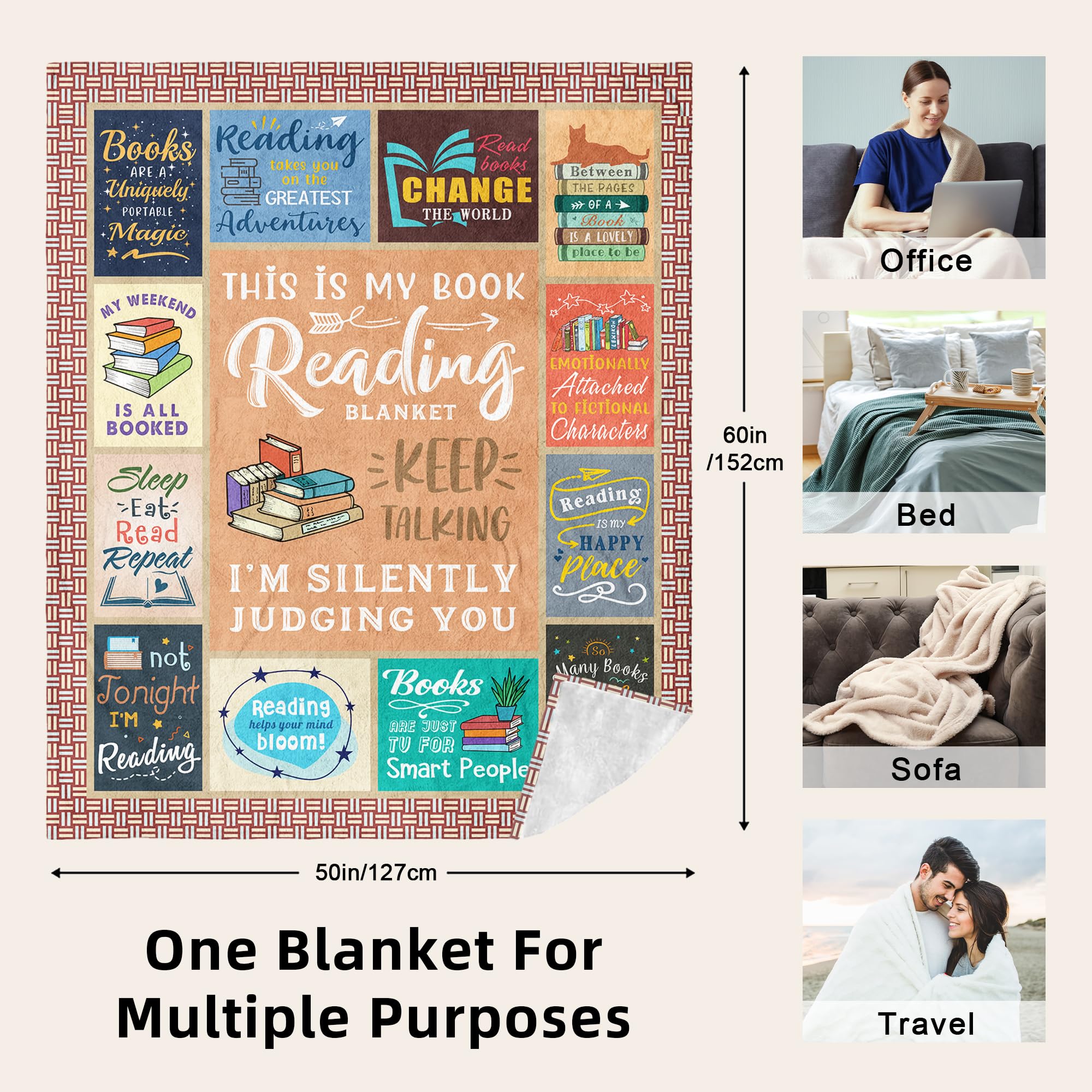 Custodia Per Libri Bookish - Impermeabile Con Tasca - Per Bibliofili - Regalo Per Lettori - 22.86x29.21cm