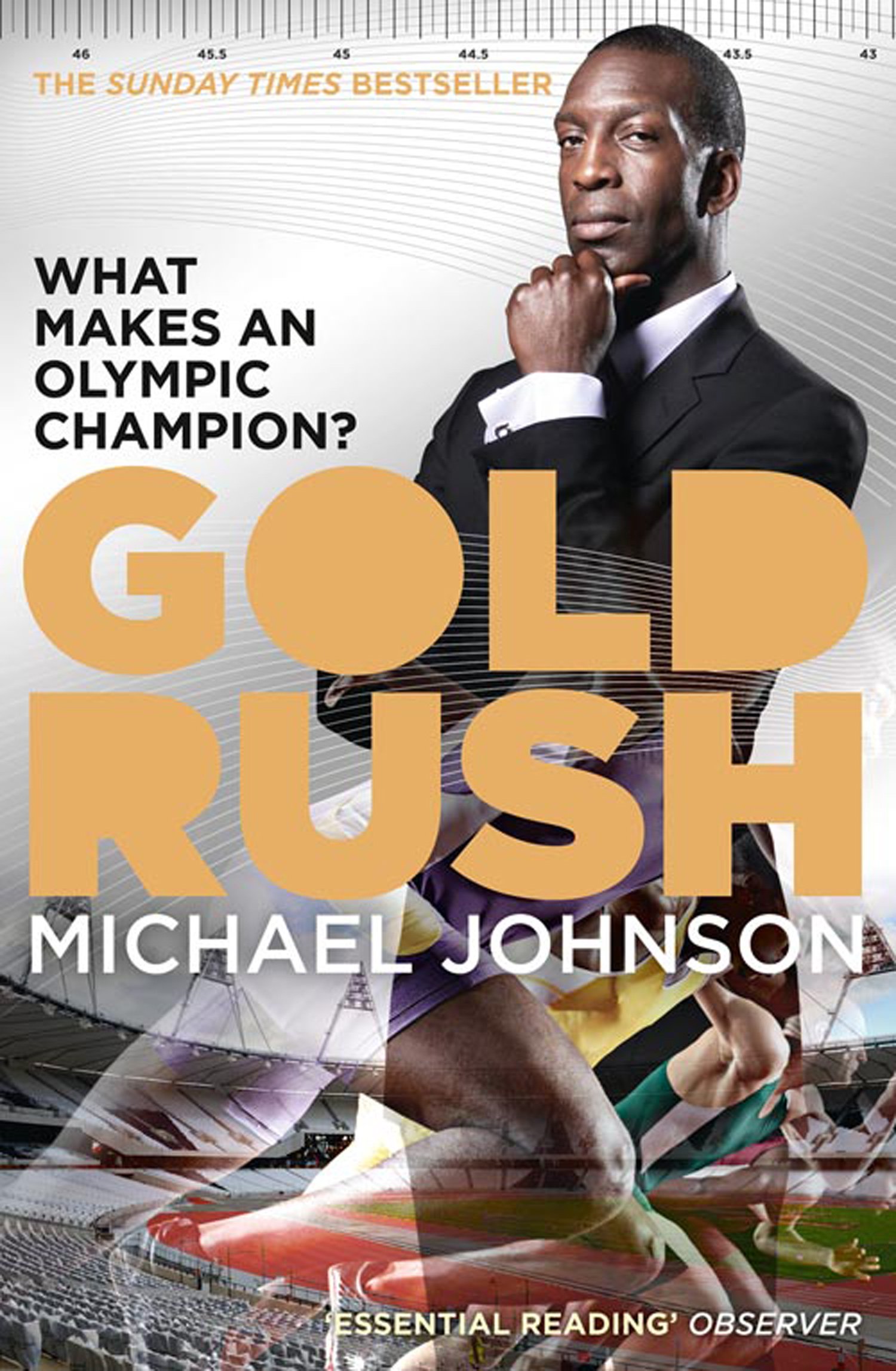 Michael Johnson Signed First Edition Gold Rush  Hardback Book Olympic Champion.