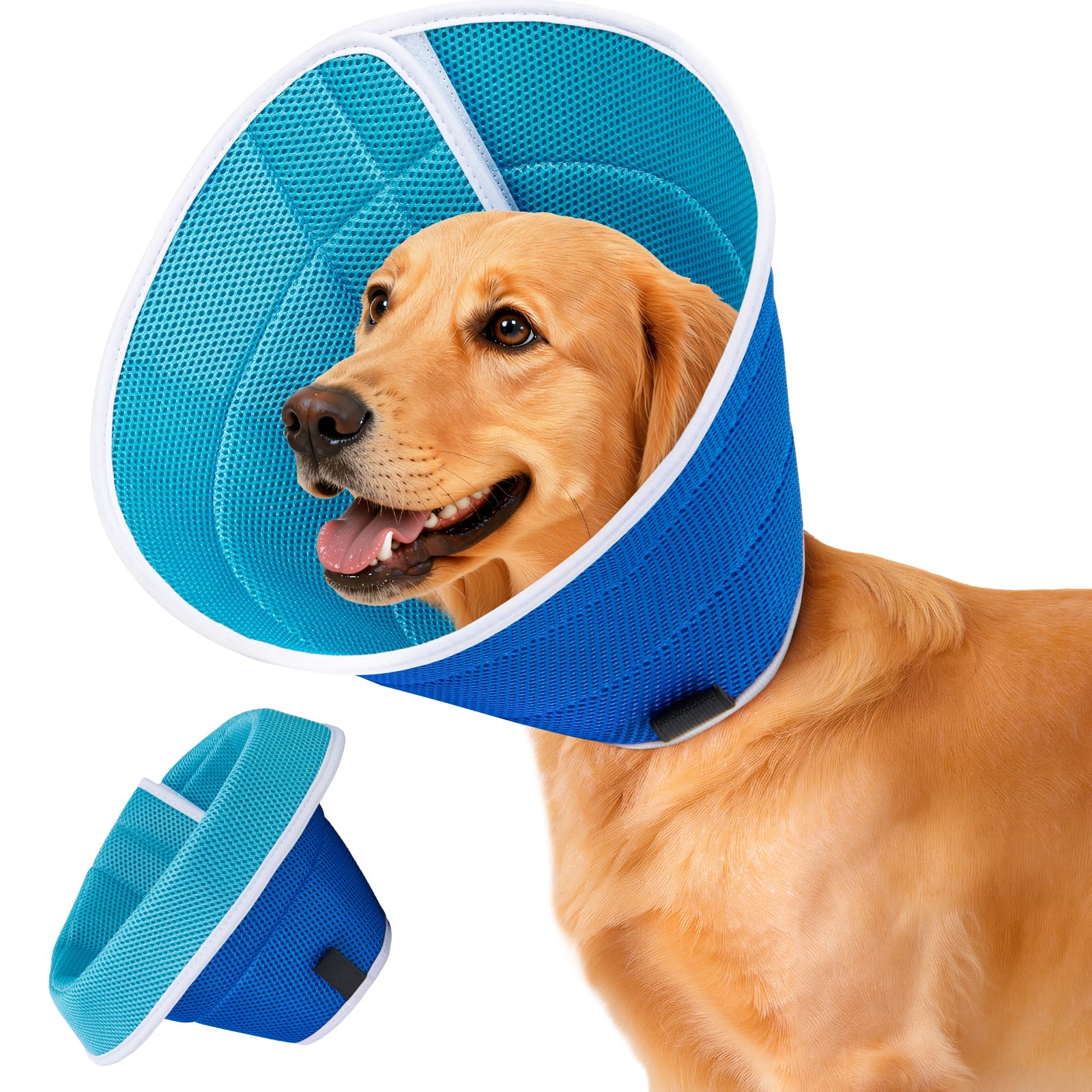 Soft Dog Cone Collar for Dogs After Surgery, Buster Collars for Puppy, Breathable Neck Recovery Collars for Dog, Adjustable Elizabethan Collar for Pet, Head Cone for Dogs Prevent Licking (3XL)