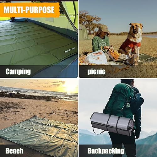 Miniatura 6 de AYAMAYA - Colchón plegable de espuma para dormir para 123456 personas, extra grueso, impermeable, para tienda de campaña, tapete interior de