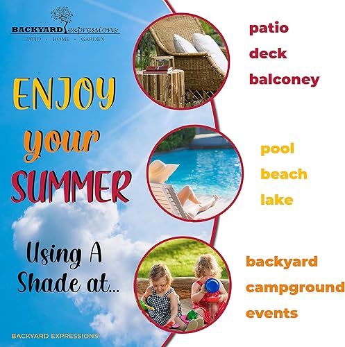 Miniatura 6 de BACKYARD EXPRESSIONS PATIO  HOME  GARDEN Toldo parasol triangular de 10 x 10 x 10 pies, con bloqueo UV, resistente a la intemperie, patio, eventos