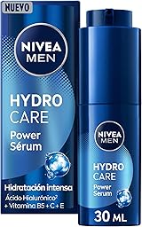 NIVEA MEN HydroCare Power Serum 30 ml - Sérum de Hidratación Intensa con Efecto Prolongado 72h - Protege de la Sequedad - Con Macro y Micro Ácido Hialurónico, Vitaminas B5, C y E - Todo Tipo de Piel