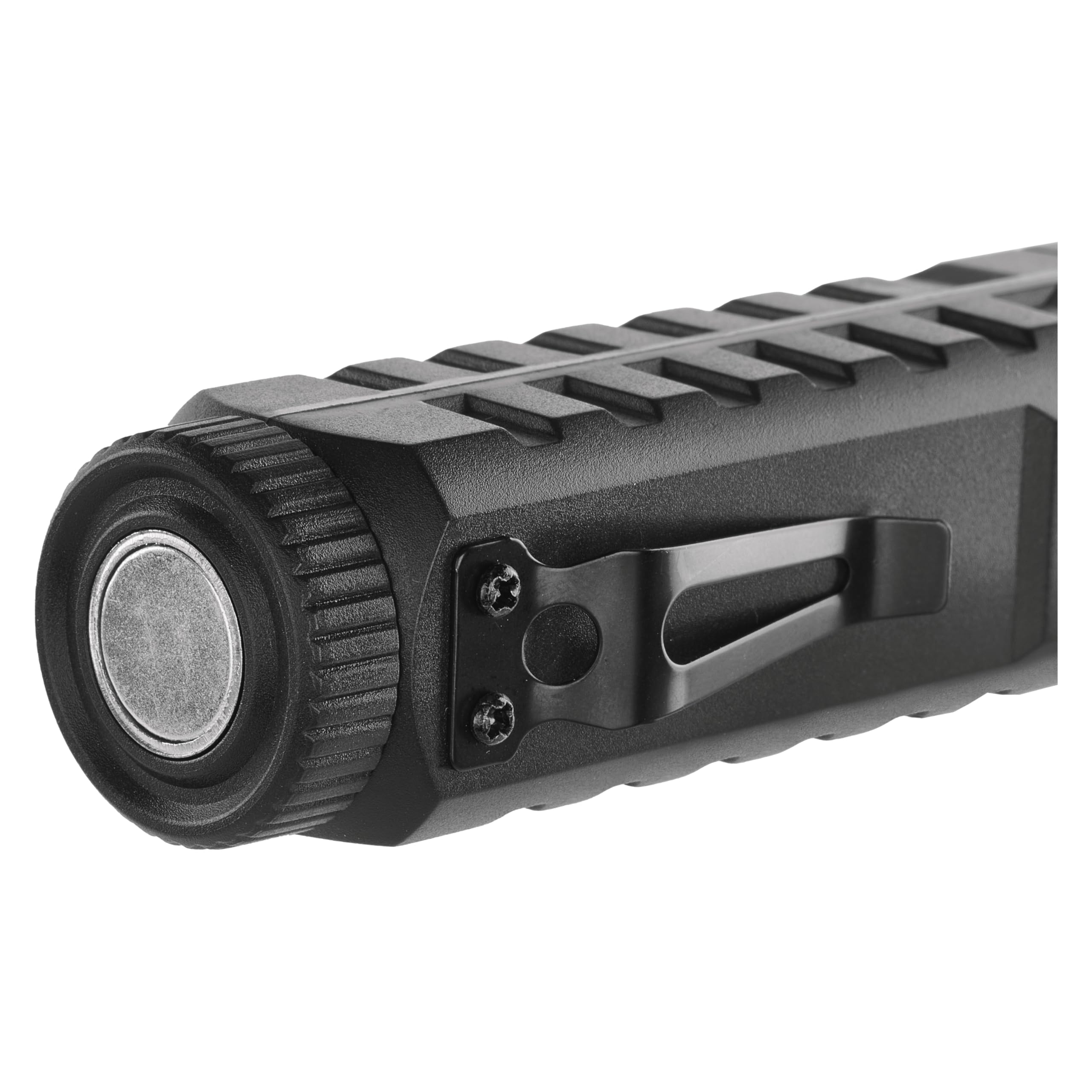 EMOS Latarka LED z magnesem i klipsem, 10 sztuk – 2 źródła światła – strumień świetlny 120 lm, zasięg świecenia 130 m – akumulator litowo-jonowy 400 mAh – zastosowanie 1,5 h – w zestawie kabel do