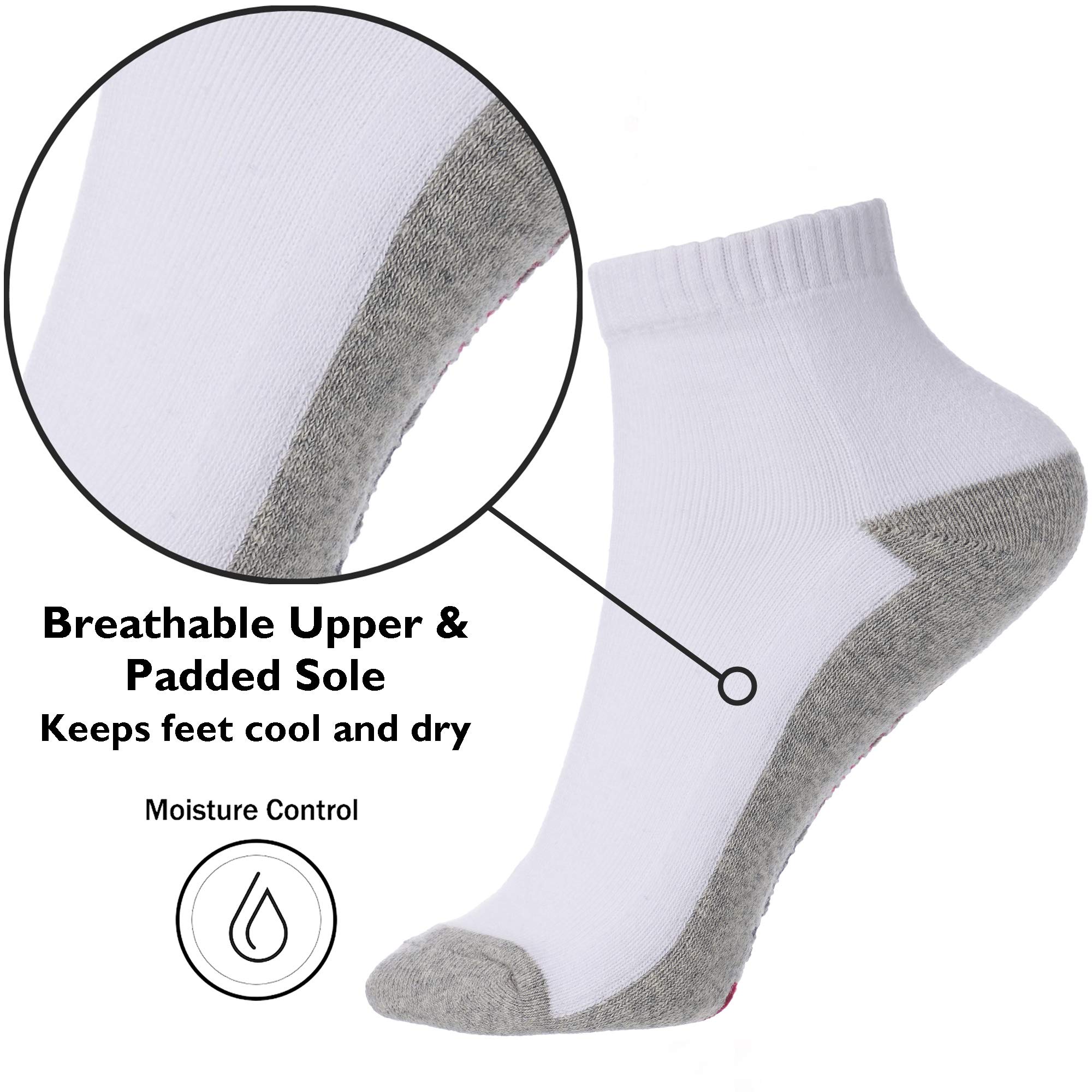 alpine swiss Calcetines tobilleros de algodón para hombre, paquete de 8, calcetines acolchados de rendimiento atlético, talla de zapato 6-12