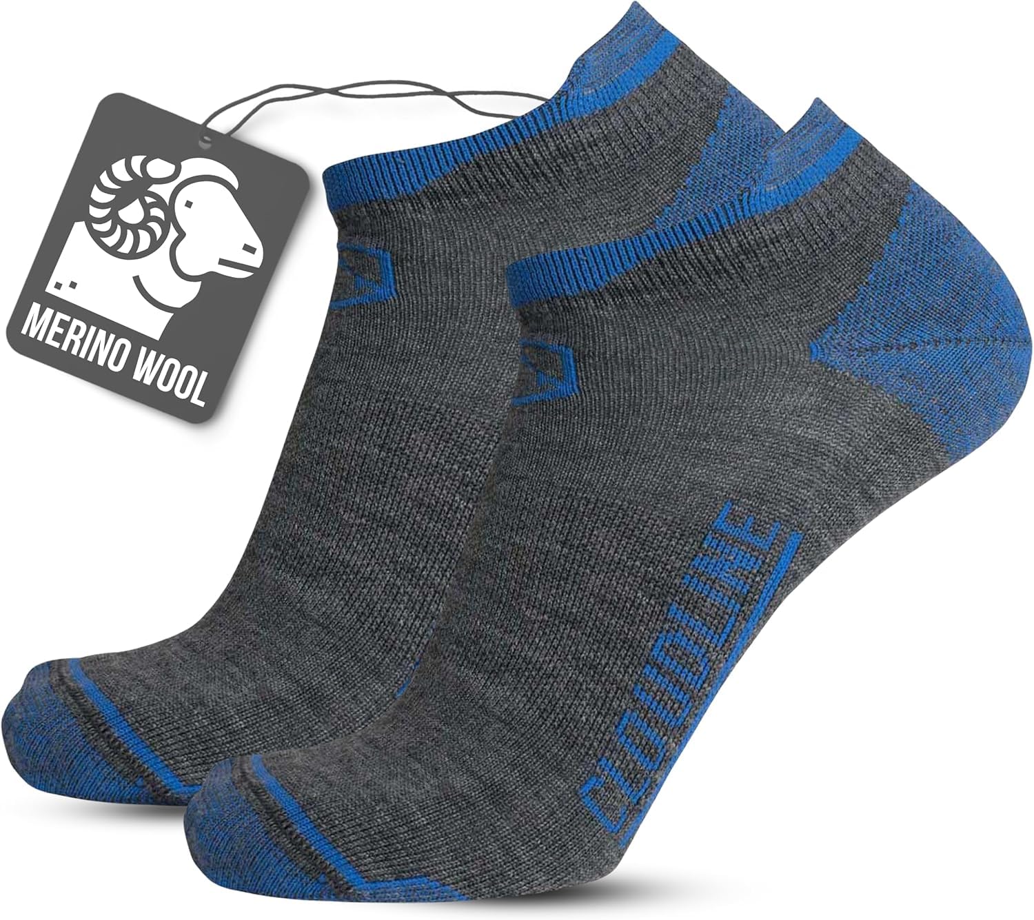 CloudLine - Calcetines de running ultraligeros para hombre y mujer (3 pares) para correr de lana merina, delgados, antiampollas, evacuación de la humedad, fabricados en EE. UU