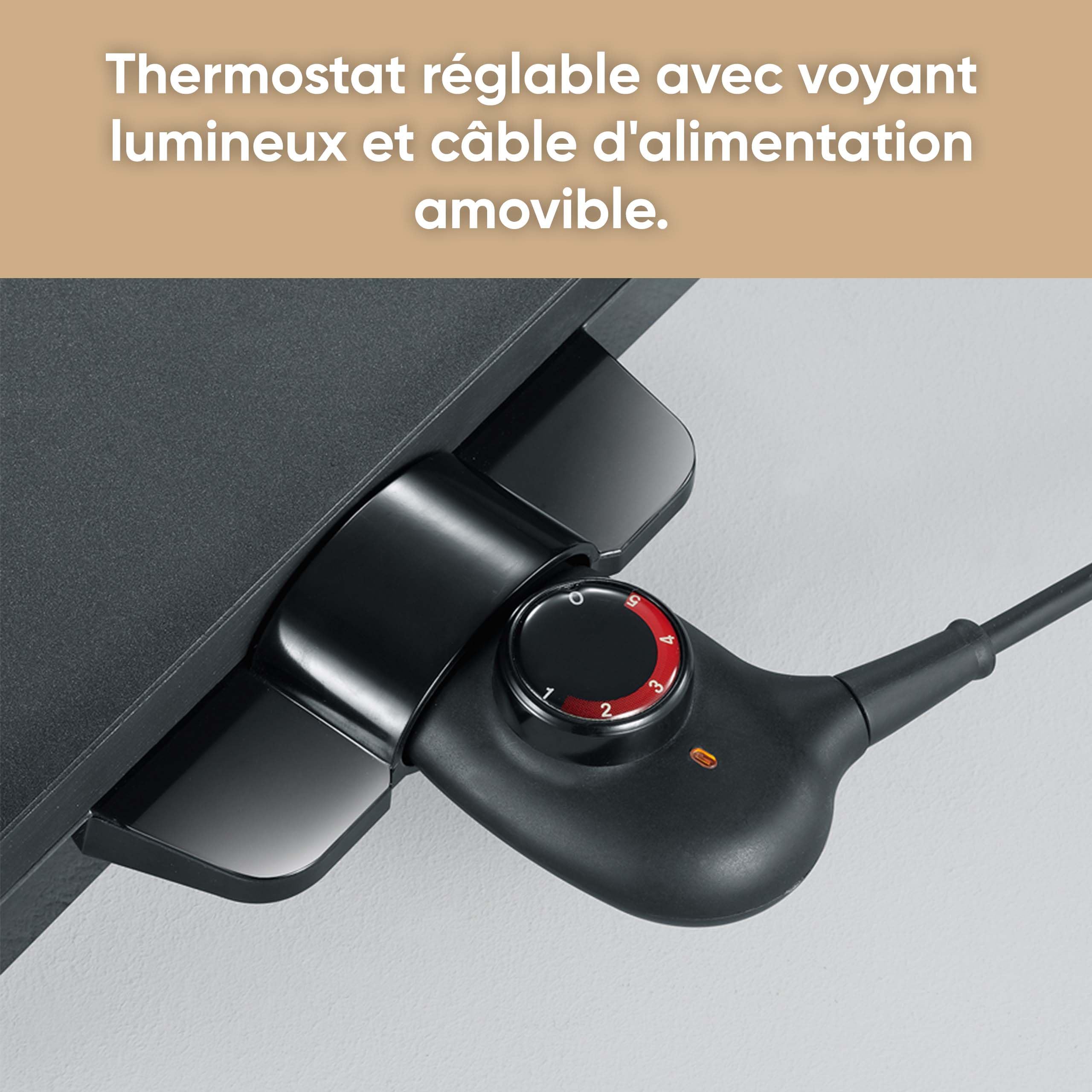 SEVERIN Plancha 2 200 W, Plaque de cuisson XXL pour viandes, poissons & légumes au revêtement anti-adhésif, Gril électrique avec bac récupérateur de graisse amovible, Noir, KG 2397