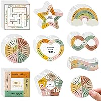 Vista 14 de Libima 72 Piezas de Calcomanías Sensoriales para la Ansiedad, Calcomanías Texturizadas, Calcomanías para Jugar, Calcomanías de Atención Plena