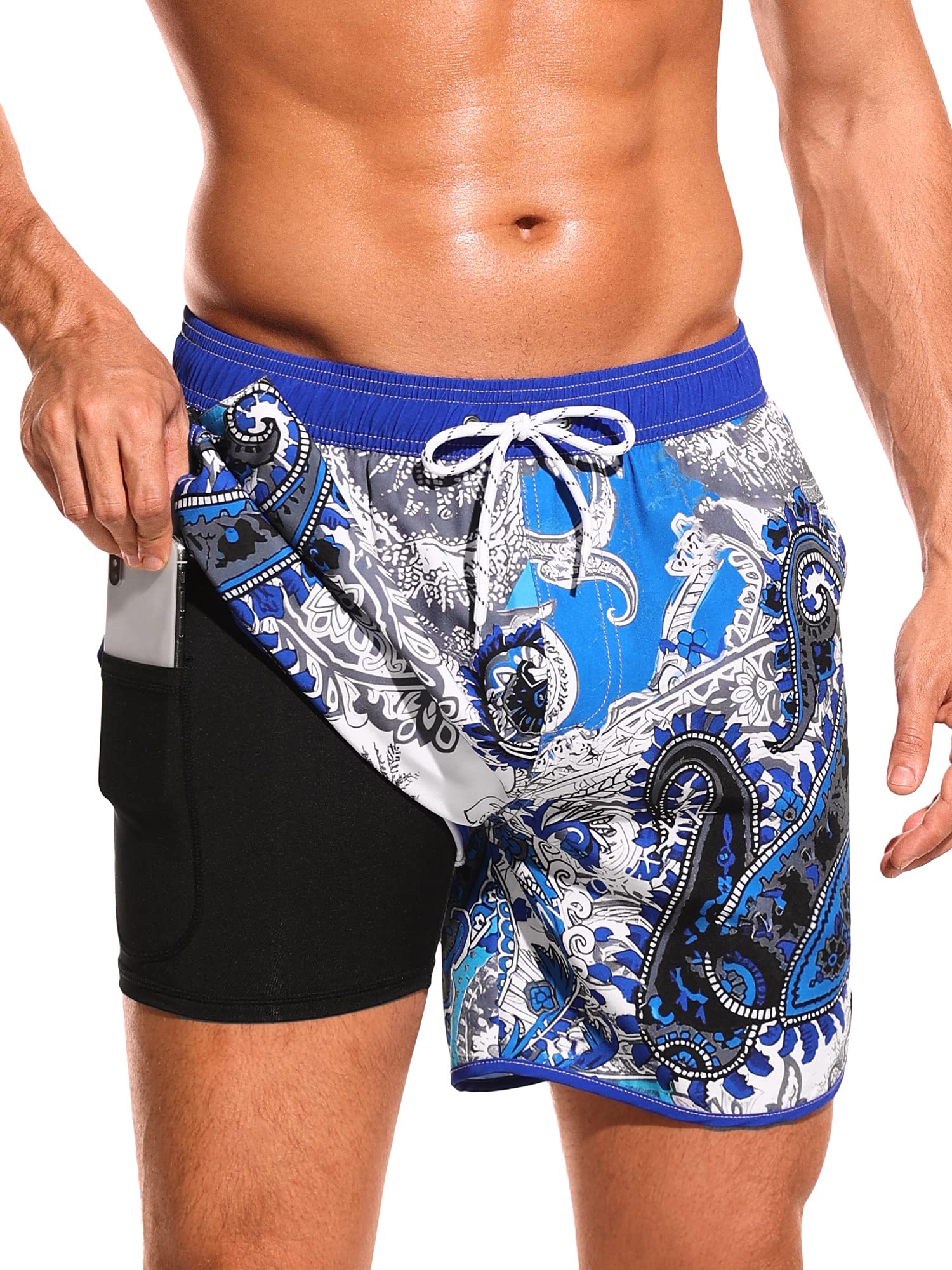 Mens Inch Swim Trunks Zufioo Paisley2 Mens Swimsuit Trunks With