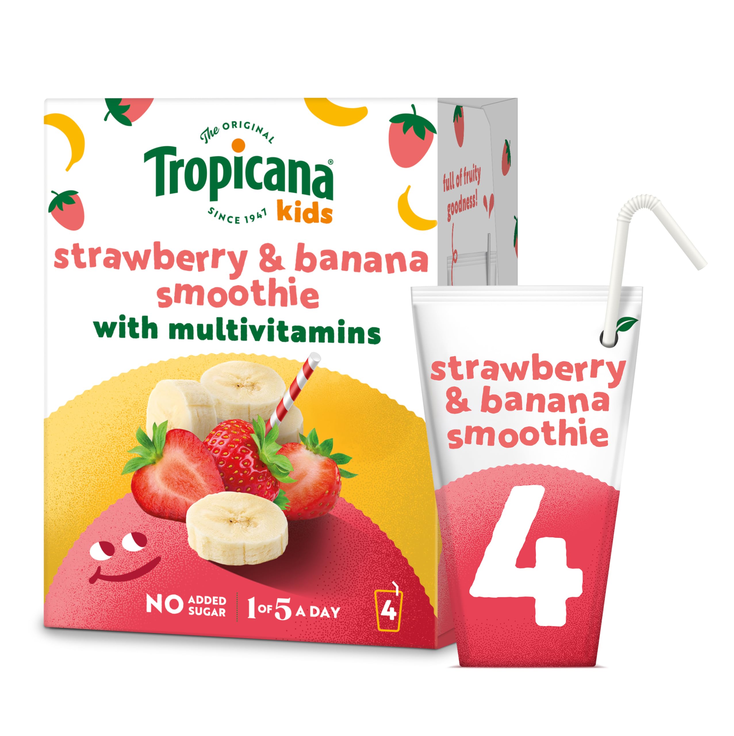 TropicanaKids Strawberry & Banana Smoothie 4x150ml