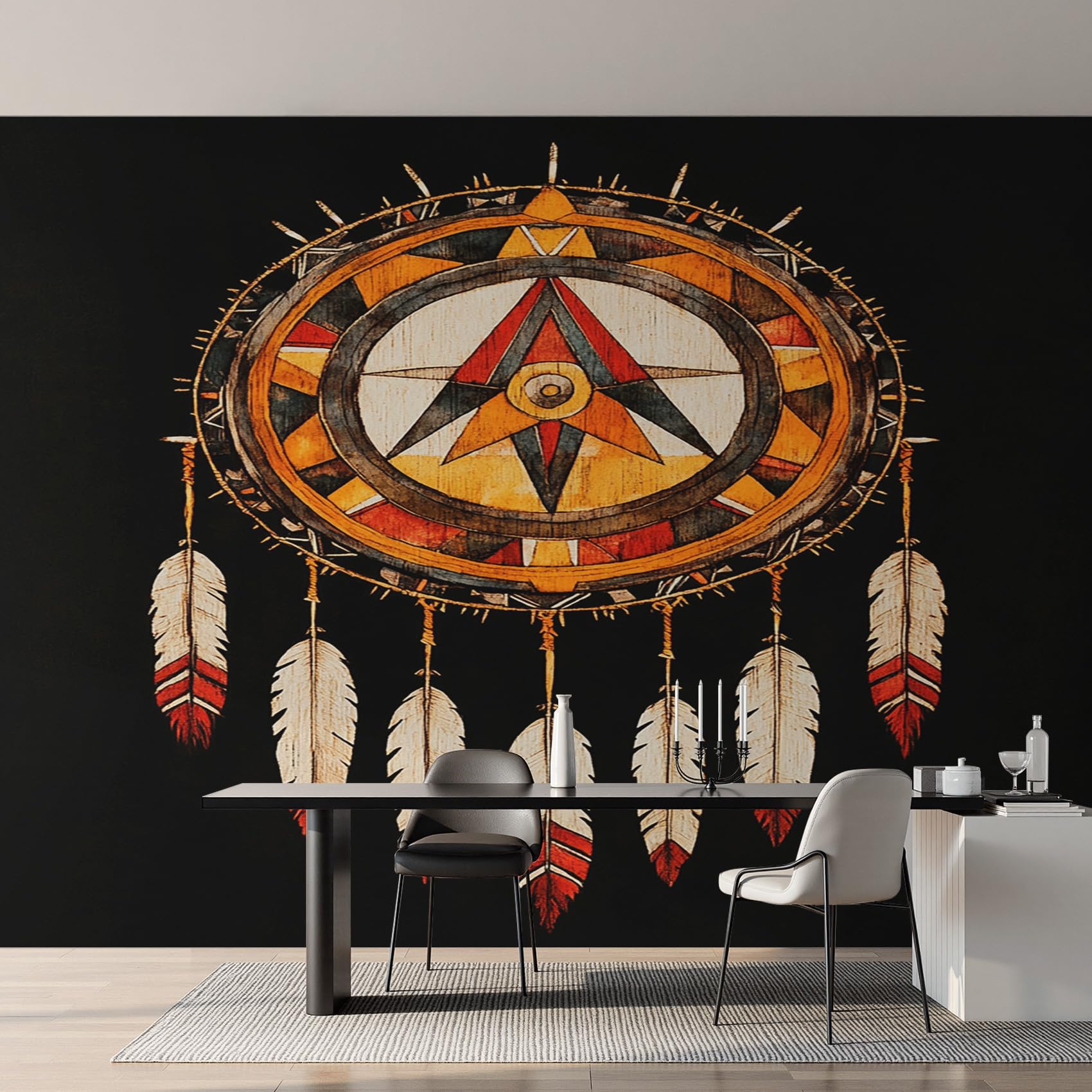 Papier peint attrape-rêves pour chambre afin de créer une ambiance zen