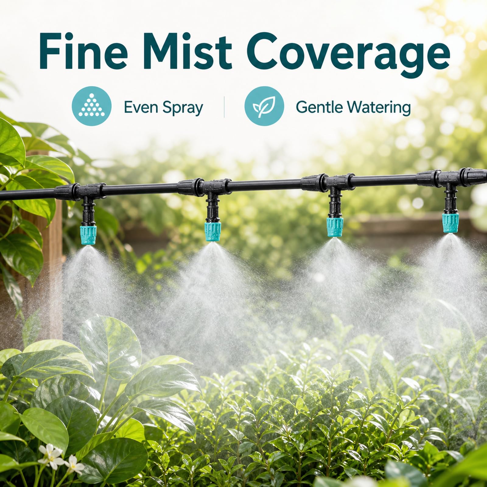 Nebulizzatore per Terrazza Esterno,Kit Irrigazione A Goccia,Kit Irrigazione Goccia Giardino,Leak-Proof And Rust-Proof,Wear-Resistant,for Patios And Potted Plants