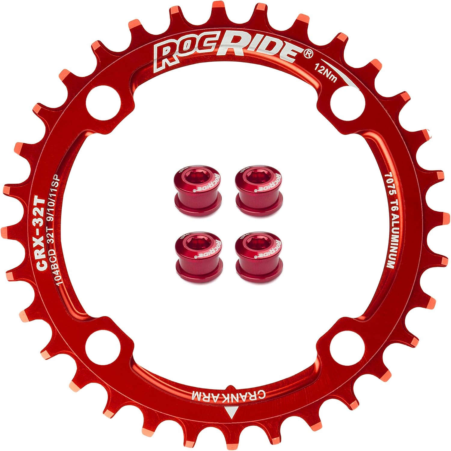 Narrow Wide Chainring 104 BCD for 9/10/11 Speed with 4 Bolts