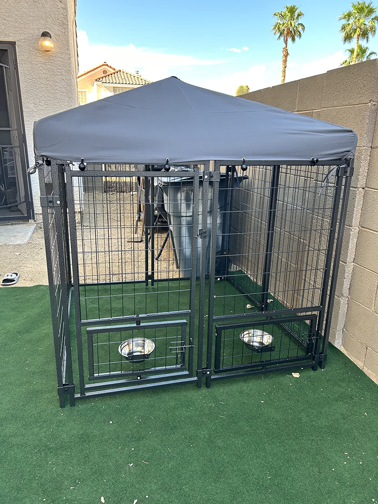 26/mo Finance MUPATER 8x4 FT Dog Kennel Outdoor with Roof and