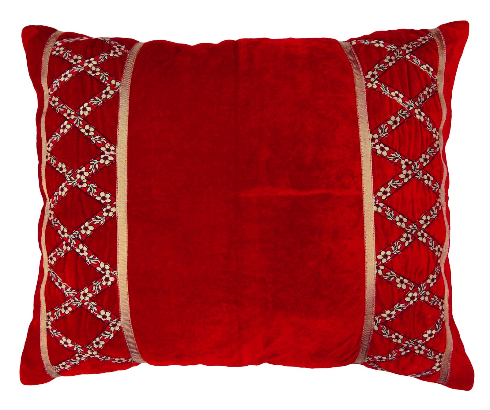 Coussin de décoration en velours Yuga : taie d'oreiller pour lit et canapé