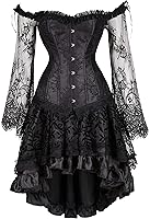 Vista 1 de Corsés para mujer, conjunto de vestido de corsé renacentista, disfraces de Halloween