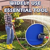 Vista 6 de Kit desviador de barril de lluvia de PVC, kit de espiga de 3/4 pulgadas con accesorio de mamparo, adaptador de manguera (25mm/1" + 16mm/0.63")