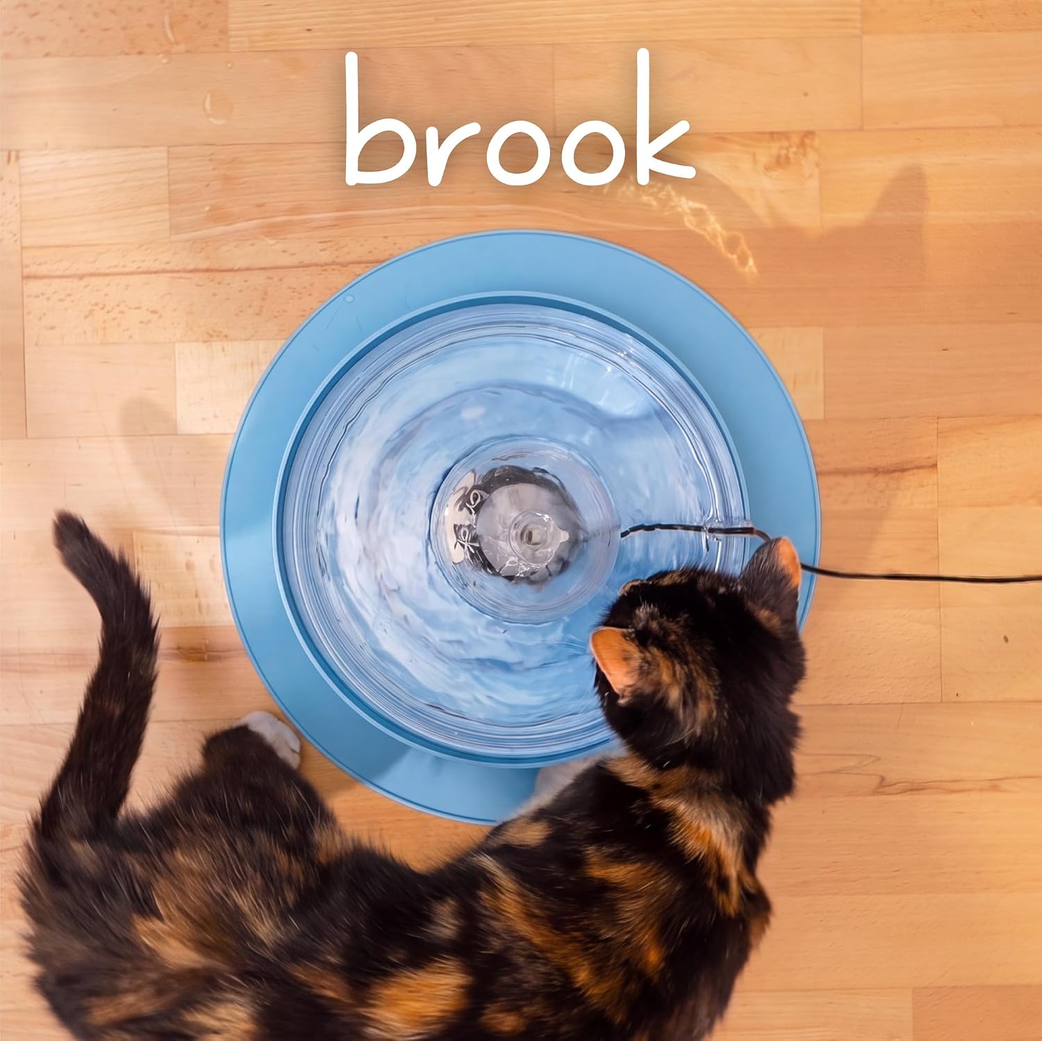 Brook Splash Mat – Silicone Mat for Glass Cat & Dog Fountains, Teal | Food-grade silicone, lip catches drips and spills, protects floor and carpet, non-slip, fits Brook pet water fountain & stand