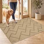 hicorfe Luxury Bath Mat 20"x31.5" Extra Soft and Absorbent Bathroom Mat Non-Slip Plush Shaggy Machine Washable Bathroom Carpet for Bathroom Floor,Shower,Sink-Taupe
