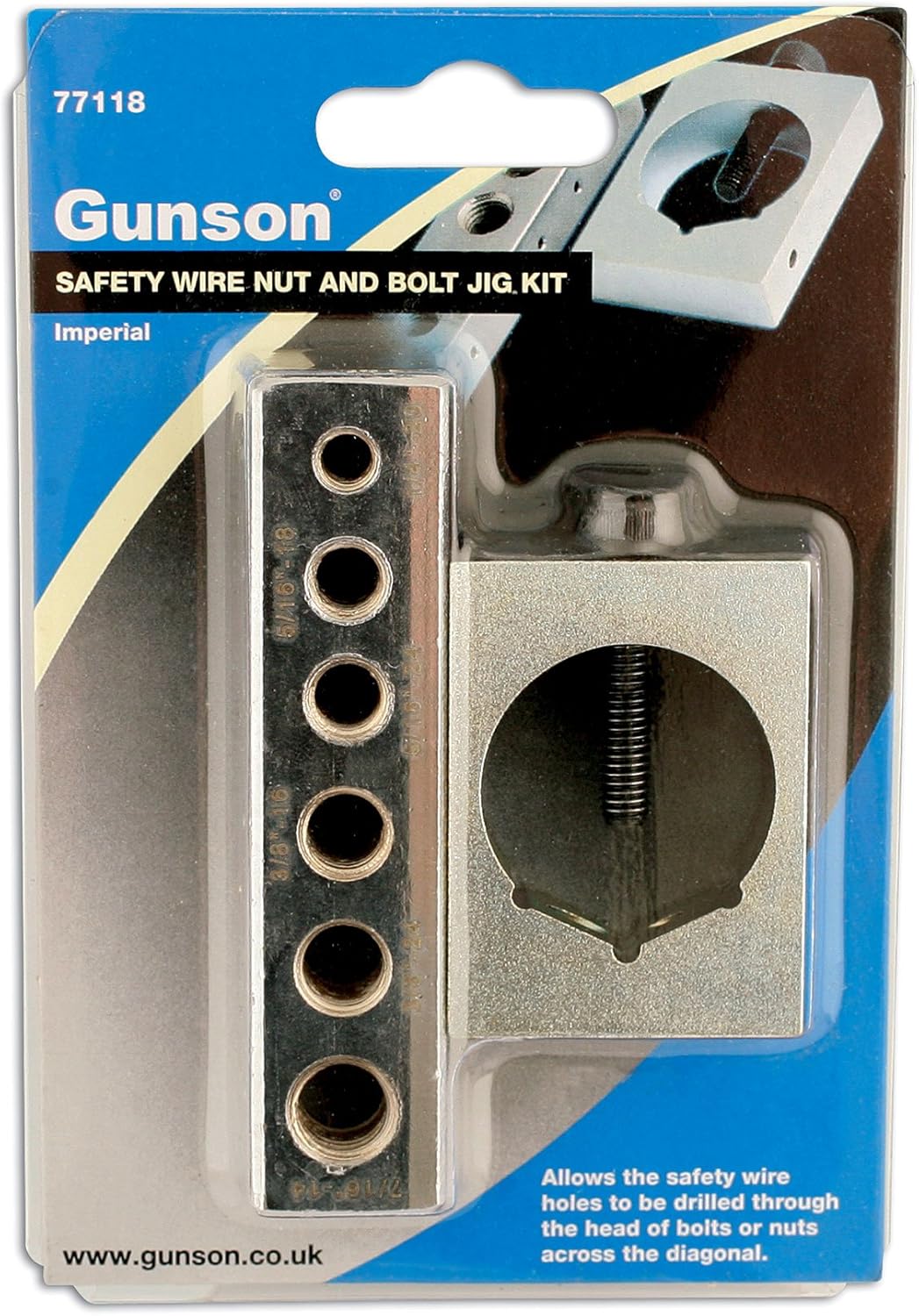 Gunson 77118 Safety Wire Nut and Bolt Jig Kit Imperial