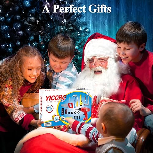 Miniatura 5 de Juego de herramientas para niños  Juego de 20 herramientas para niños pequeños con taladro de juguete, juguetes para niños, herramientas de juguete