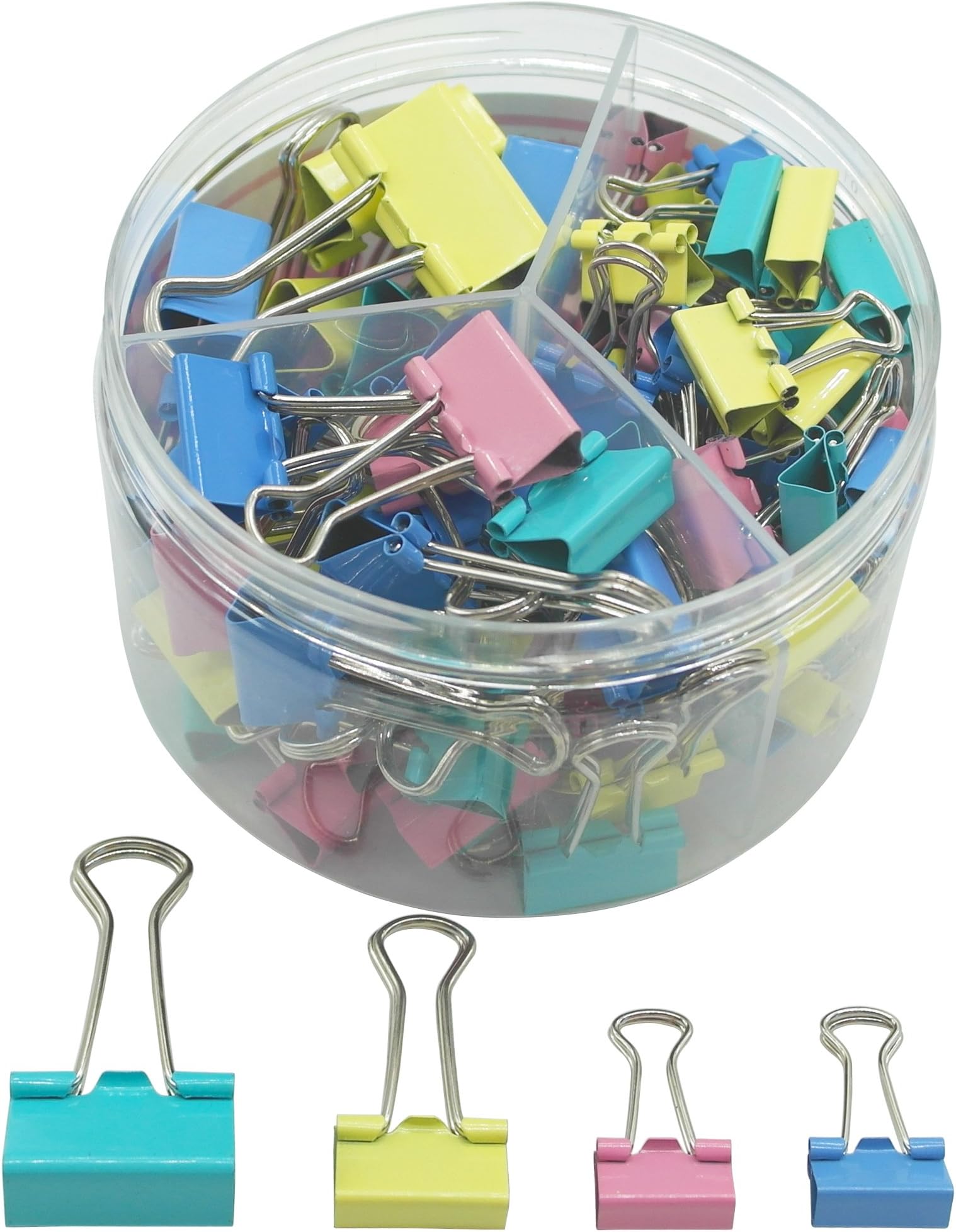 Autumn Love Mixed Size Foldback Paper Binder Clips Multipurpose Metal Mix Colour Clips Office Supplies Household Articles 82 pieces