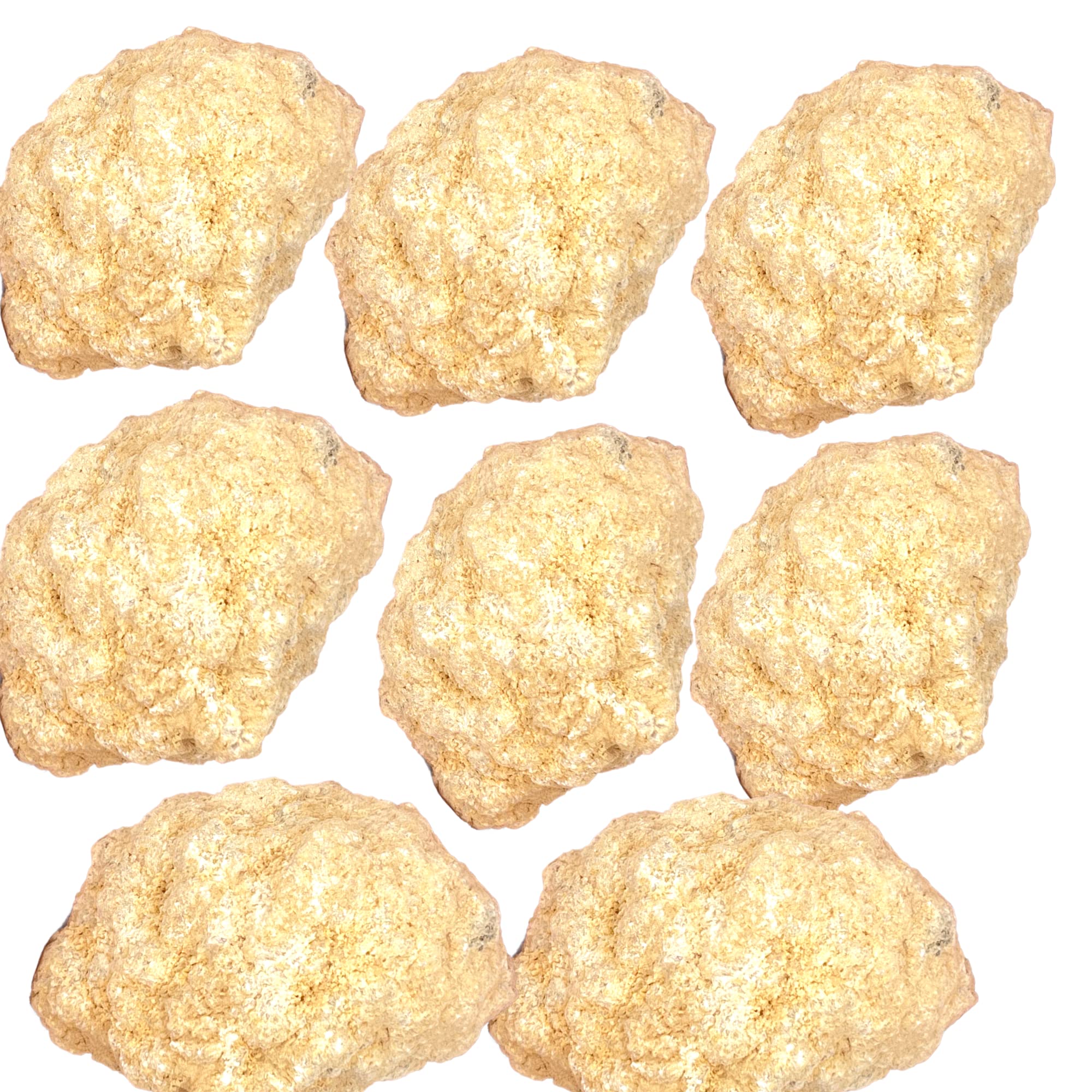 Lot de 8 géodes de quartz de qualité supérieure à briser soi-même I Fermé I Géodes porte-bonheur I Plaisir de fête I Cassez la vôtre I Magnifiques cristaux blancs (lot de 8 pièces)
