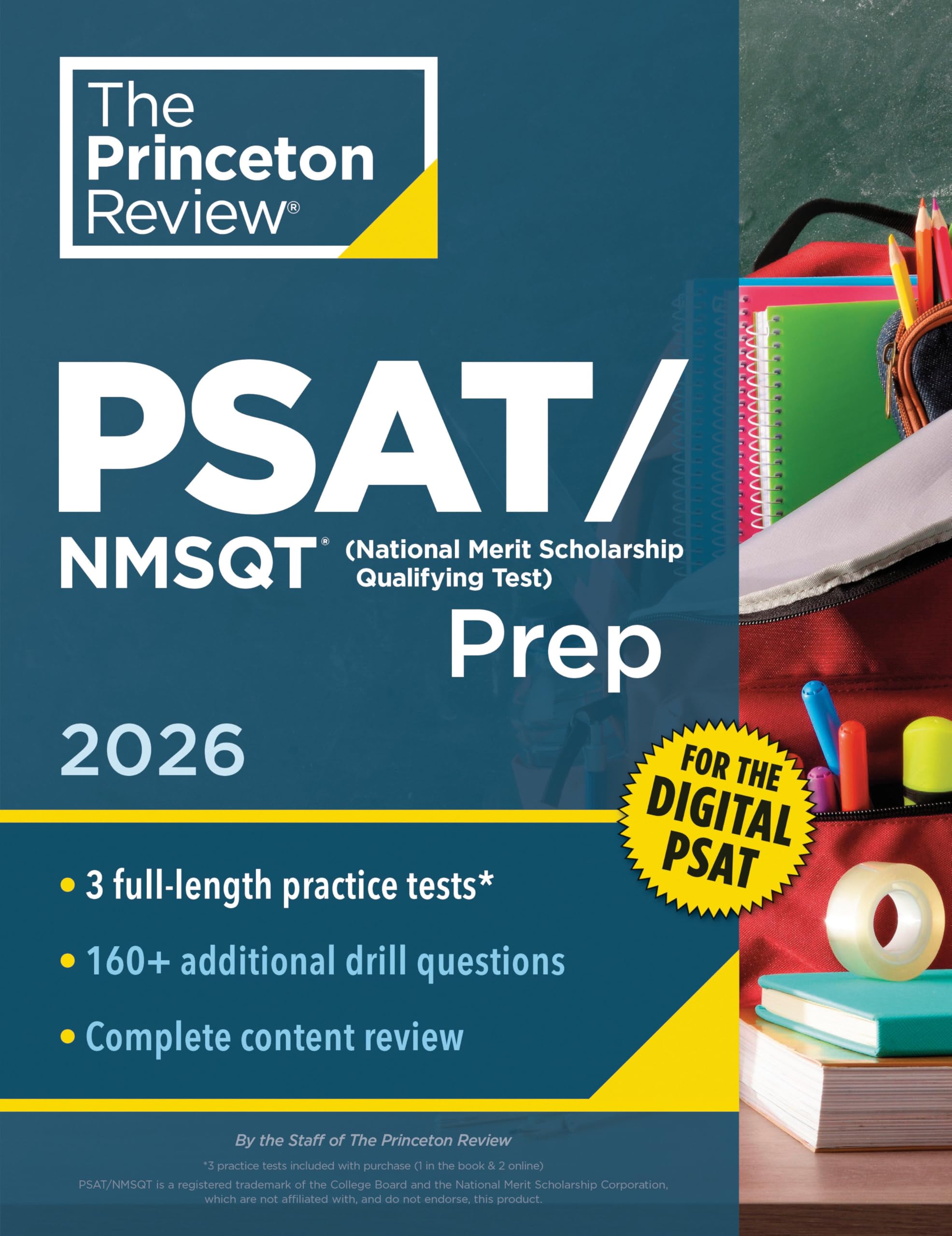 Princeton Review PSAT/NMSQT Prep, 2026: 3 Practice Tests + Review + Online Tools for the Digital PSAT (2026) (College Test Preparation)
