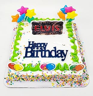 Elvis The King of Rock and Roll Birthday Cake Topper Set